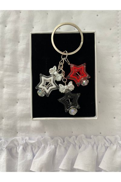 Pinky Lady Y2K Starry Keychain