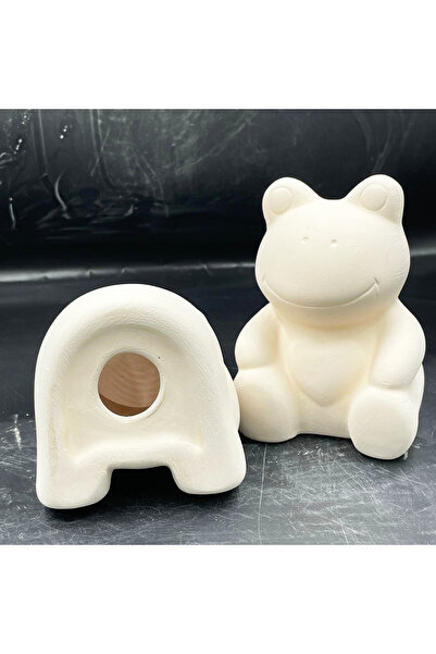 TTSERAMİK 11 cm Ayıcık Şeklinde Boyamaya Uygun Seramik Kumbara – Çini Bisküvi...