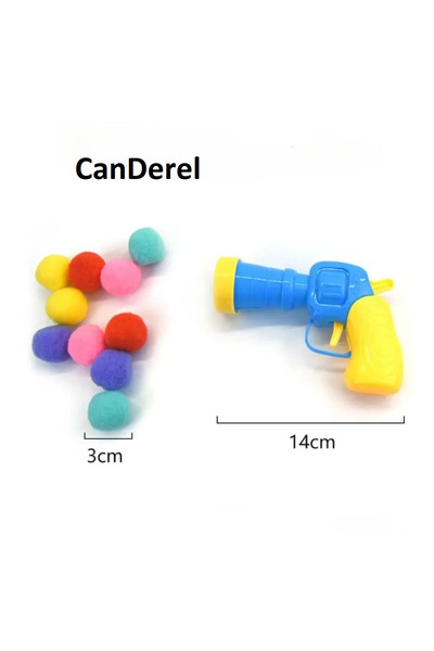 Canderel Ponpon Top Atan Ponpon Fırlatan Ponpon Tabanca