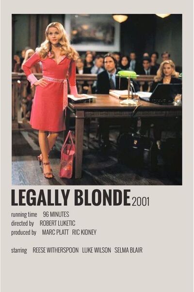 Sticksy Legally Blonde Çerçevesiz Poster - Kalın Kağıt - Film Posteri - Kağıt...