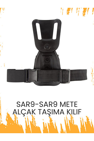 Polis Sepeti To Gun Holster Sarsılmaz SAR9-SAR9 METE Alçak Taşıma Tabanca Kılıfı Siyah SAĞ EL