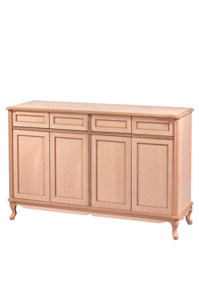 Mobilya Baba Adaklı 4 Kapılı Konsol Cilasız Ham Ahşap