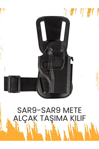 Polis Sepeti To Gun Holster Sarsılmaz SAR9-SAR9 METE Alçak Taşıma Tabanca Kılıfı Siyah SAĞ EL