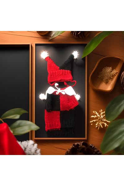 Lady Fify Red Black Buffoon Costume for Cat Dog