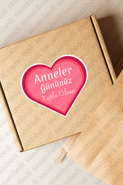 sanatıbedi 50 قطعة من الملصقات ذات طابع عيد الأم السعيد - ملصق تعبئة الشحن لعيد الأم - 3 × 3 سم