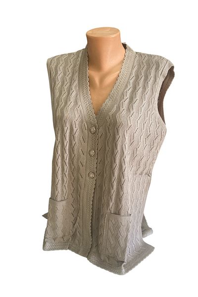 BURSPA Relaxed Cut Seasonal Mercerized Cream Mother Women's Vest