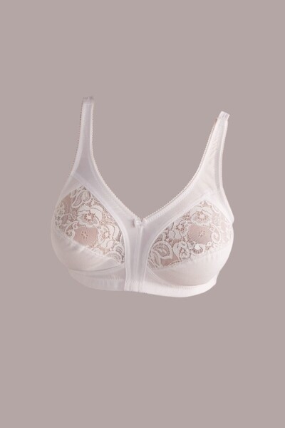 Kom Дамски сутиен без кабели, дантелен минимизиращ сутиен без чашки KQ.OBRBRS...