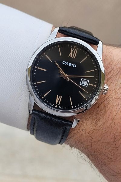 Casio Brand Full Steel Case Black Color Guaranteed Men's Wristwatch