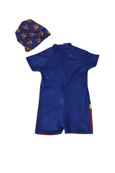 Arya Nisa Kids Boy's Superhero Character Bone Jumpsuit Zip Swimsuit Suit