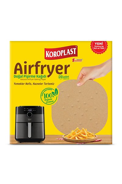 Koroplast Airfryer Natural Baking Paper 20Pcs