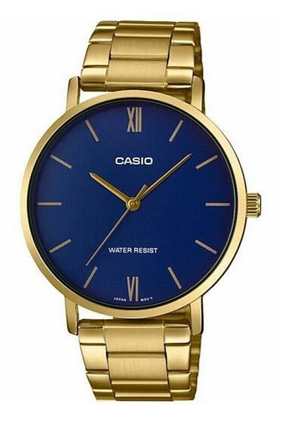 Casio Full Steel Case, Cord Gold Color Luxury Men's Wristwatch