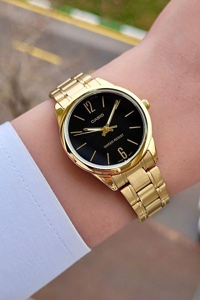 Casio Women's Wristwatch with Dial Black Cord Yellow Color Guarantee