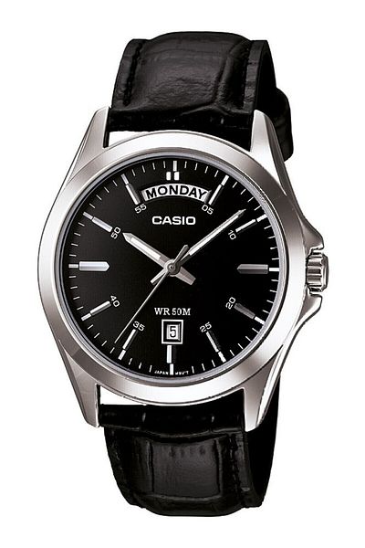 Casio Men's Wristwatch with Case Gray Cord Black Color Guaranteed