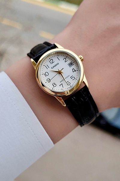 Casio Women's Wristwatch with Yellow Cord and Black Color Guaranteed Calendar