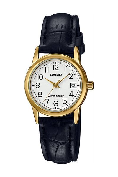 Casio Women's Wristwatch with Yellow Cord and Black Color Guaranteed Calendar