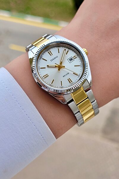 Casio Marka Sarı Gri Renk Garantili Kadın Kol Saati