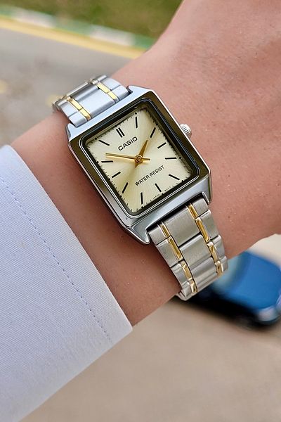 Casio Silver Yellow Color Women's Wristwatch