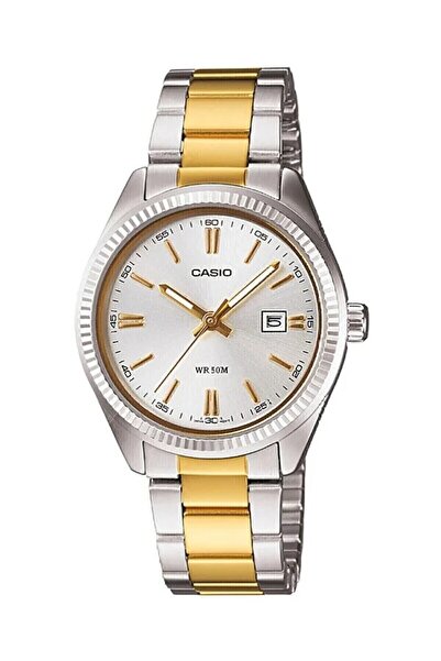Casio Marka Sarı Gri Renk Garantili Kadın Kol Saati