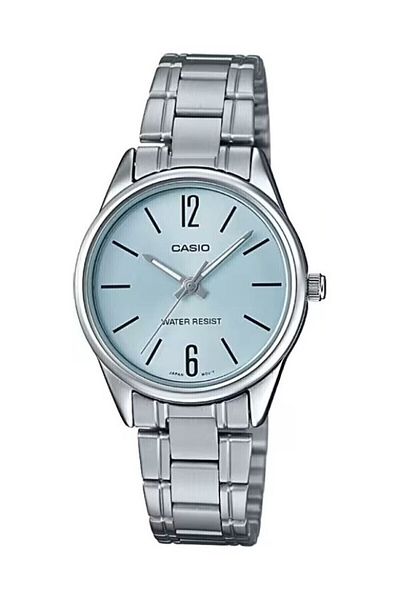 Casio Steel Dial Blue Band Gray Color Guaranteed Women's Wristwatch