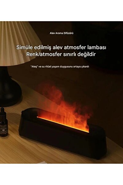 ARBIX Alev Aroma Difüzör Lamba Ultrasonik Aromaterapi Nebulizatör Hava Nemlendirici Uçucu Yağ Difüzörü