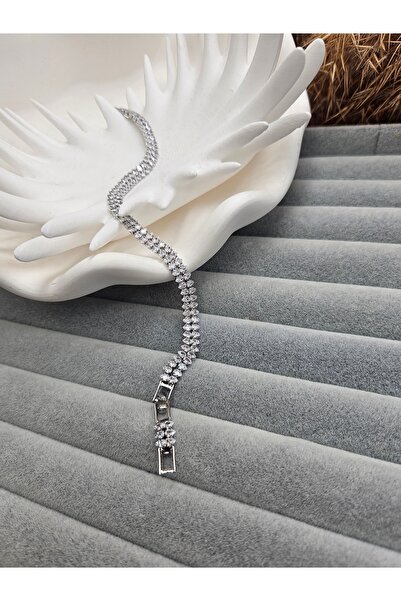 AURALI Zircon Stone Double Row Waterway Bracelet
