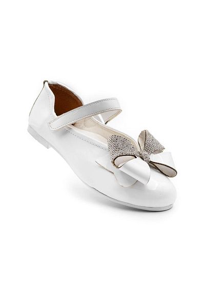 fiko Bow Detailed Girl's Ballerina Shoes 6019