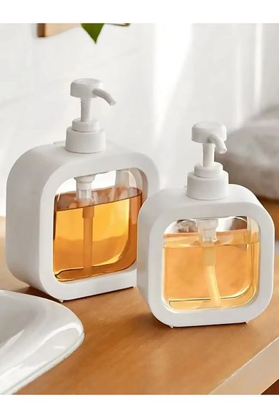 MUKKO HOME Σετ 2 500ml και 300ml Πάγκος Ορθογώνιος Διανομέας Υγρού Σαπουνιού Σετ 2 – Κομψό και πρακτικό σχέδιο!