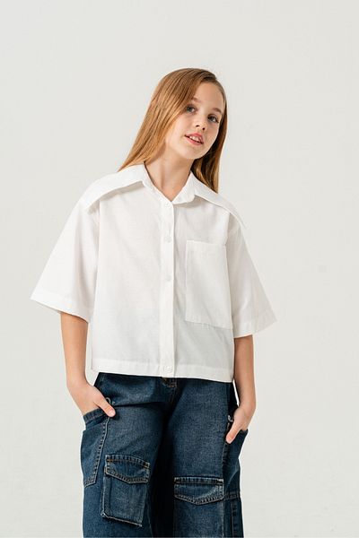 GİYİCEM TEKSTİL Girl's Long Collar Shirt 3157