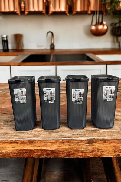 Hesaplı Kasa Shell Food Container 4000 Ml, Anthracite, Set of 4