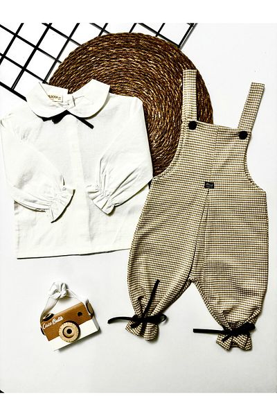 cacobutik Baby Girl Gingham Gardener Salopet Suit