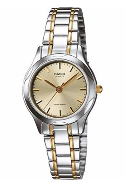 Casio Marka Lüx Full Çelik, Sarı Gümüş Renk ,bayan Kol Saati