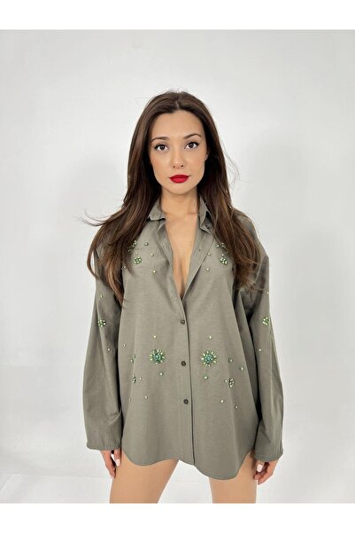 Kokosh moda 6811 Μοντέλο Πουκάμισο-Χακί Χρώμα Πουκάμισο