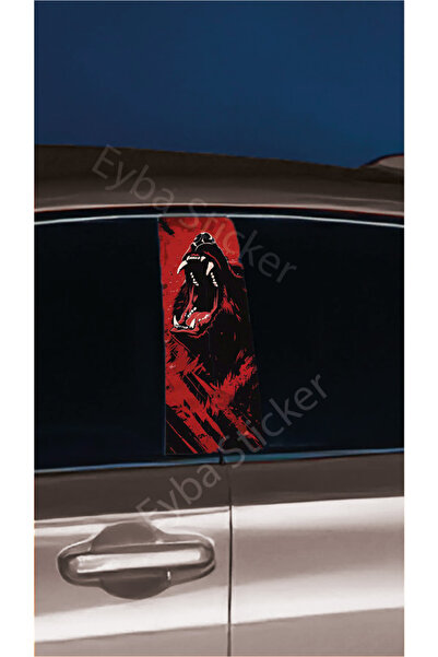 EYBA STİCKER عمود باب أوتوماتيكي من Red Kurufa DRK20 (يمين-يسار، قطعتين) 22x5...