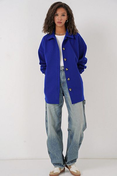 MRA Fashion 0674 Oversize Shirt with Pockets - Saks