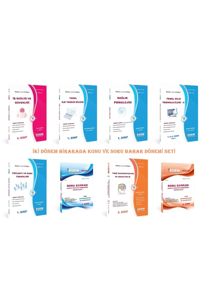 Egem Eğitim Yayınları AÖF Tıbbi Dokümantasyon Ve Sekreterlik 1 ve 2.Sınıf Bah...