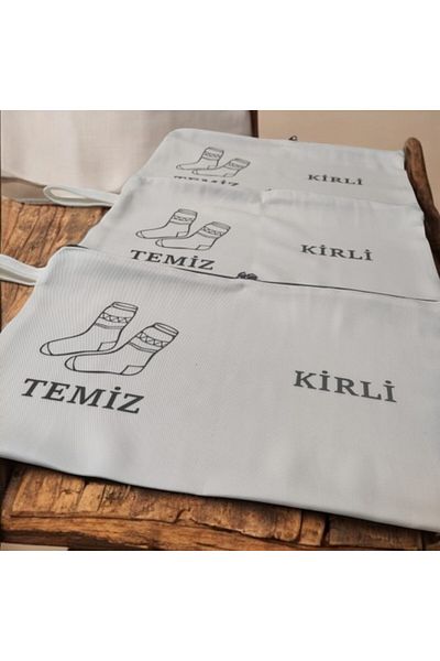 PERİBOİA Periboia Printed Dirty-Clean Travel (Socks) Bag