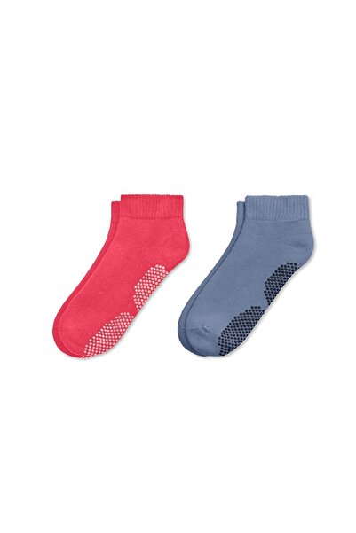 MEM SOCKS عبوة من قطعتين من جوارب البيلاتيس واليوجا والرقص السميكة المصنوعة م...