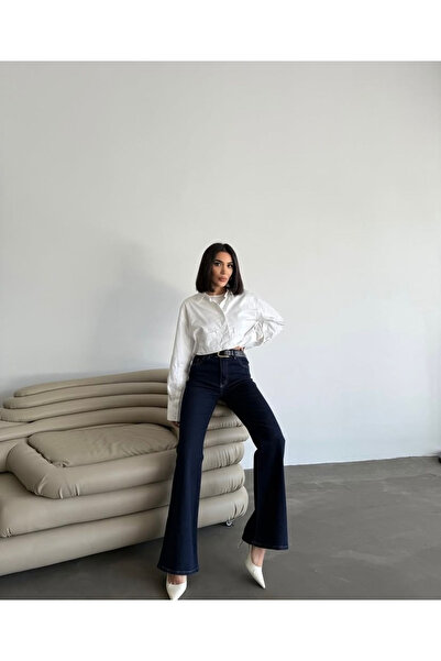 aideen Tomrisjean Vanessa Pamela Spanish Navy Blue Jeans High Waist L Stretch...