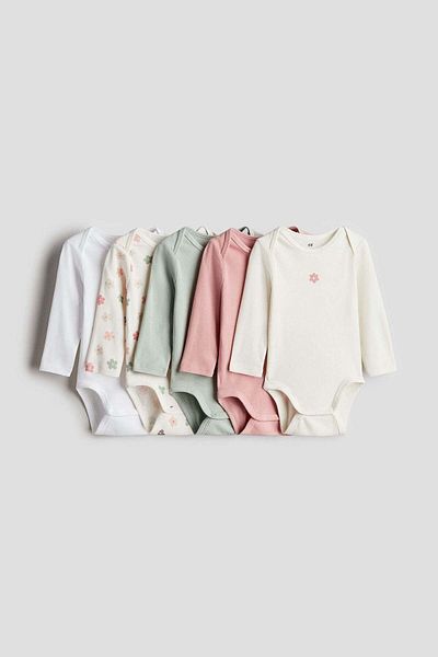 H&M 5-pack long-sleeved bodysuits
