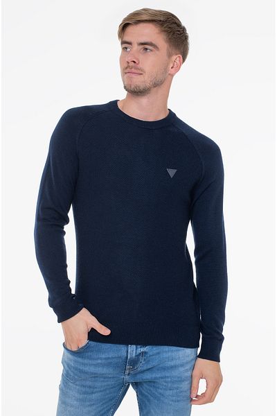 Guess Ανδρικό πουλόβερ Alec Raglan Ls Cn Stitch