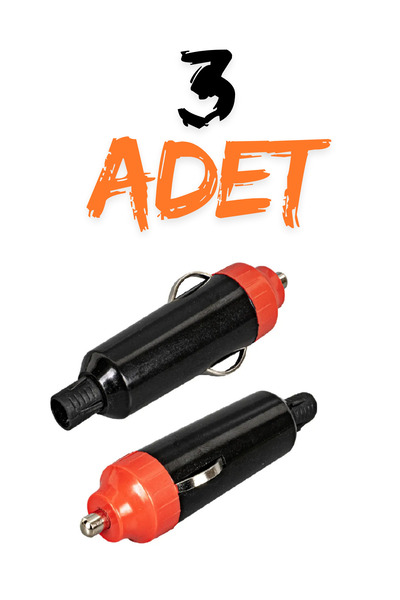 harry 3 Adet 12 Volt Sigortlalı Seyyar Motorsiklet Otomobil Araç Çakmaklık Fi...