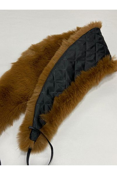 karantuhafiye Fur Collar / Collar Fur Tie / Soft Fur / Snap Collar Raccoon