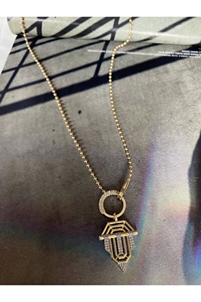 OSTİLL Brand Finished Zircon Stone Ring Detailed Necklace