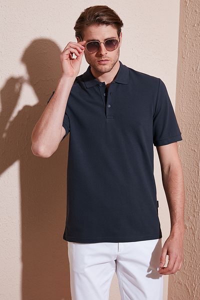 Buratti Ανδρικό μπλουζάκι με βαμβακερό κουμπιά Reguler Fit POLO POLO COLLAR 5902127