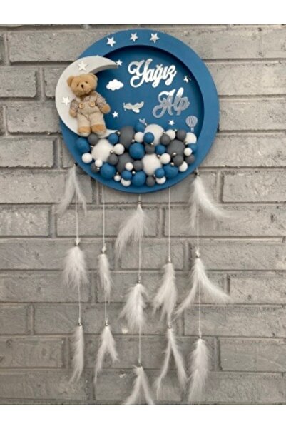 NeşeliAtölyem 31 cm Led Lighted Round Bubble Baby Door Ornament