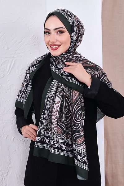 Golden Rose شال عرقي نمط ريترو شال ناعم