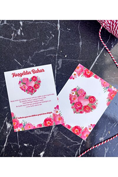 Hayal.kirtasiyesi 20 Pieces 10X8 cm Marteniçka Bracelet Card - Lucky Bracelet