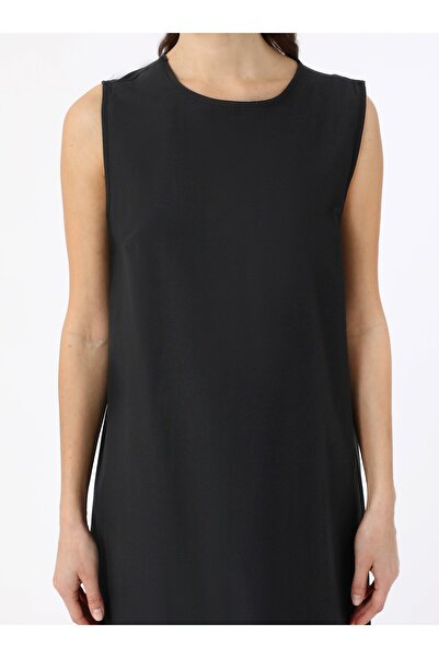 Benin Μαύρο αμάνικο εσώρουχο φόρεμα από ποπλίνα