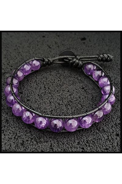 Seven Art Jewelry Amethyst Single Spiral Bohemian Bracelet