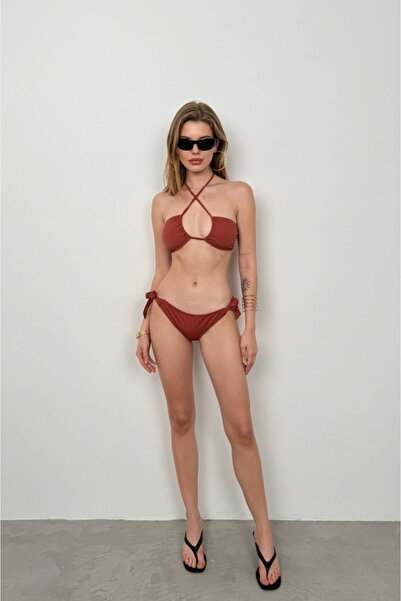 buğrahayalin Strapless Neck Tie Bikini Set
